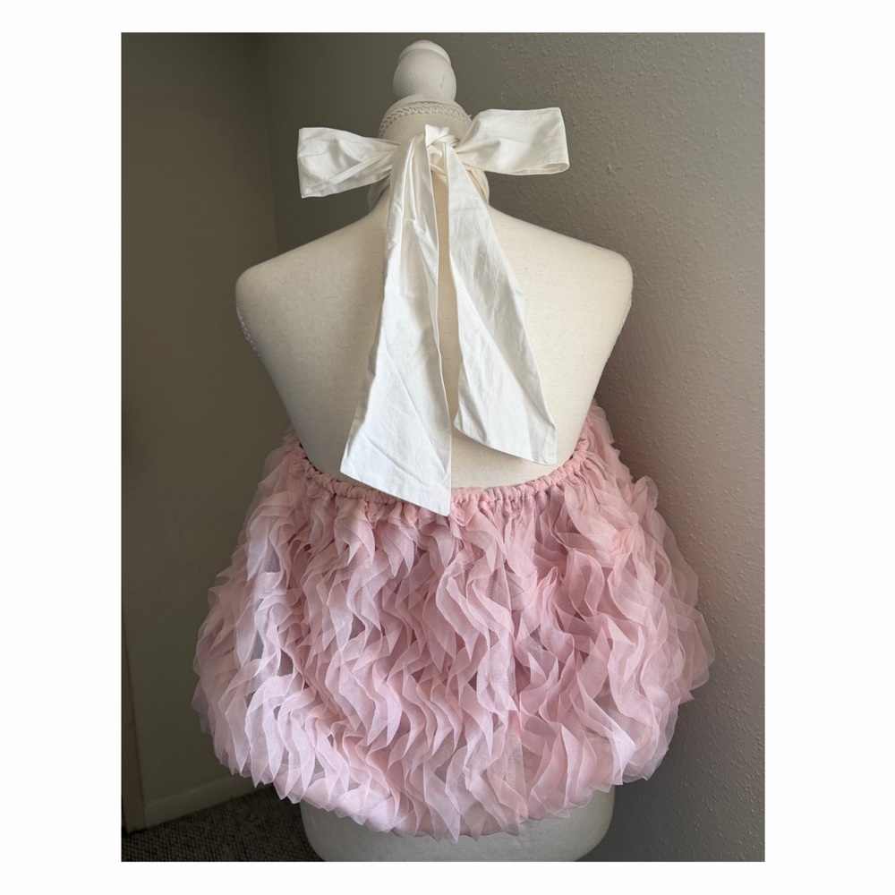 Pink Ruffled Kids Dress - Picture 2 of 3